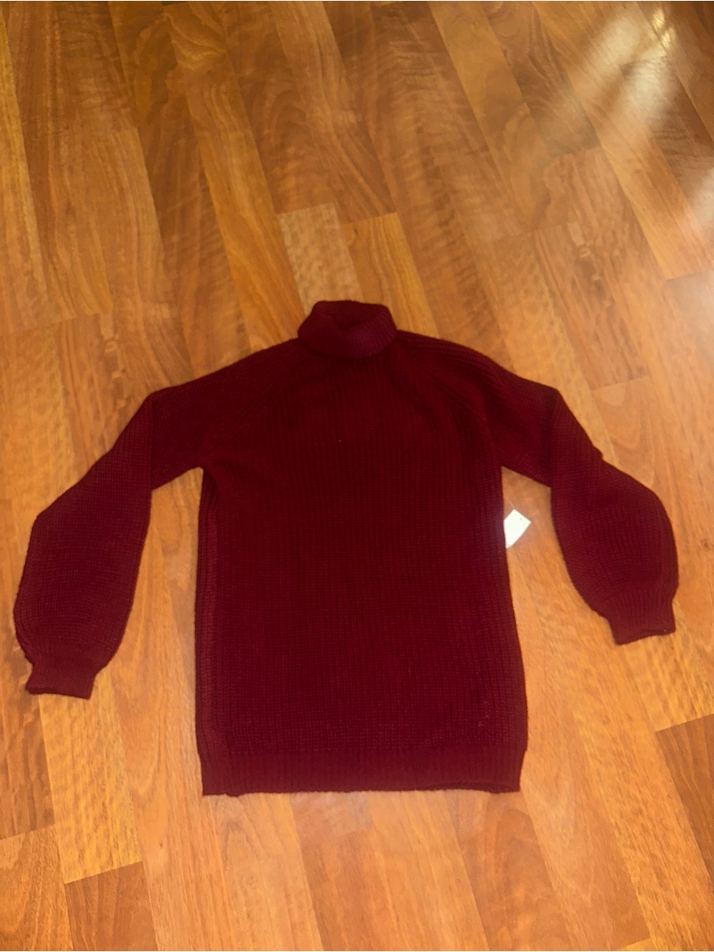 American Eagle Burgundy Turtleneck Knit Sweater